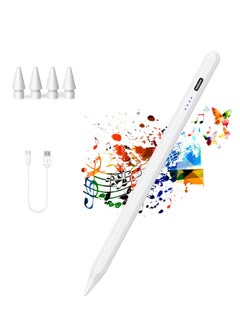 Generic Stylus Pen for Apple iPad 2018-2023 with Tilt Sensitivity and Palm Rejection Technology Compatible with Pro 11/12.9 inch Mini 5/6/Air 3/4/5 6/7/8/9/10 - White  - Image 1