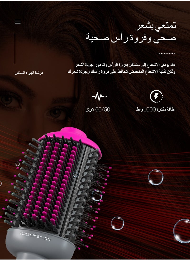 كينسي بيوتي - فرشاة تجفيف الشعر بالأيونات السالبة 5 في1، مجموعة فرش احترافية لتجفيف الشعر تتميز بتسخين سريع يصل إلى 30 ثانية، فرشاة تصفيف الشعر بالهواء الساخن تناسب جميع أنواع الشعر للنساء والرجال - Image 1