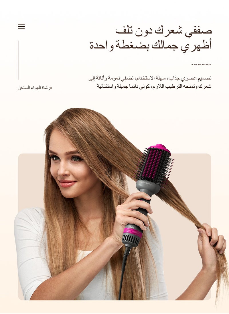 كينسي بيوتي - فرشاة تجفيف الشعر بالأيونات السالبة 5 في1، مجموعة فرش احترافية لتجفيف الشعر تتميز بتسخين سريع يصل إلى 30 ثانية، فرشاة تصفيف الشعر بالهواء الساخن تناسب جميع أنواع الشعر للنساء والرجال - Image 1
