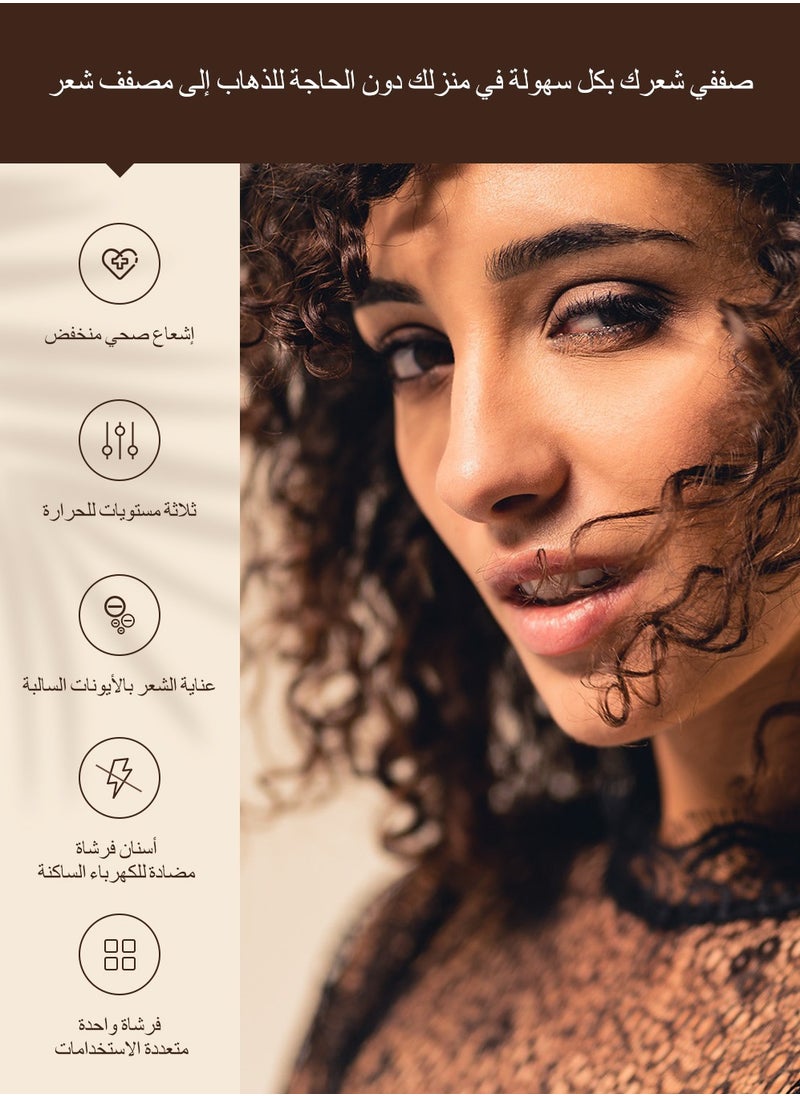 كينسي بيوتي فرشاة تجفيف الشعر بالأيونات السالبة 5 في1، مجموعة فرش احترافية لتجفيف الشعر تتميز بتسخين سريع يصل إلى 30 ثانية، فرشاة تصفيف الشعر بالهواء الساخن تناسب جميع أنواع الشعر للنساء والرجال  - Image 4