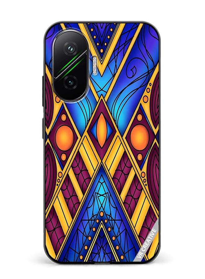Protective Case Cover For Xiaomi Poco F7 Abstract Design Multicolour