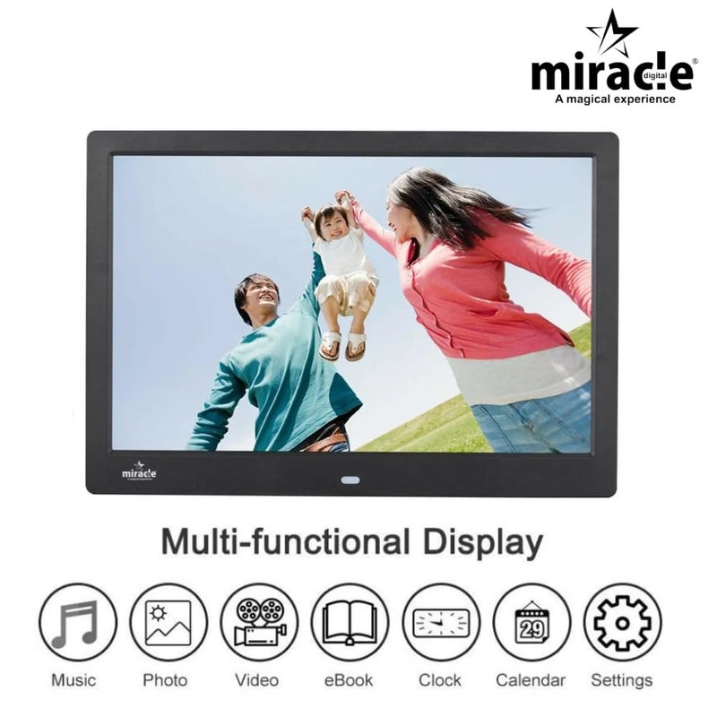 miracle digital 17 Inch HDMI Hi-def Digital Photo Frame,Reso 1280p*800p | Support SD Card,USB,Mini HDMI for Fast Transfer| Play Photos Slide Show,Video,Audio,Calendar | inBuilt 8GB Memory, 2GB RAM - Image 2
