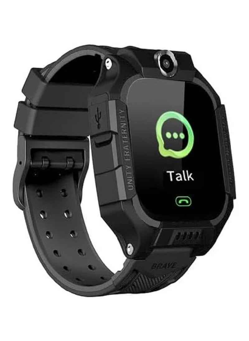 Undefined - Smart Watch For Kids Q19 Smart Watch For Kids IPX7 Water Resistant - Puzzle Games - Alarm Clock - Calculator - SOS - Birthday Gift For Kids Black - Image 1