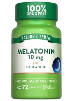 Nature's Truth Melatonin 10 mg + L-Theanine | 72 Tablets | Maximum Strength | Vegan, Non-GMO and Gluten Free Supplement - pzsku/ZF7A03DF8C5A63F892488Z/45/_/1735907934/5753b0cb-fb2e-4075-9bcc-0a30224a9217