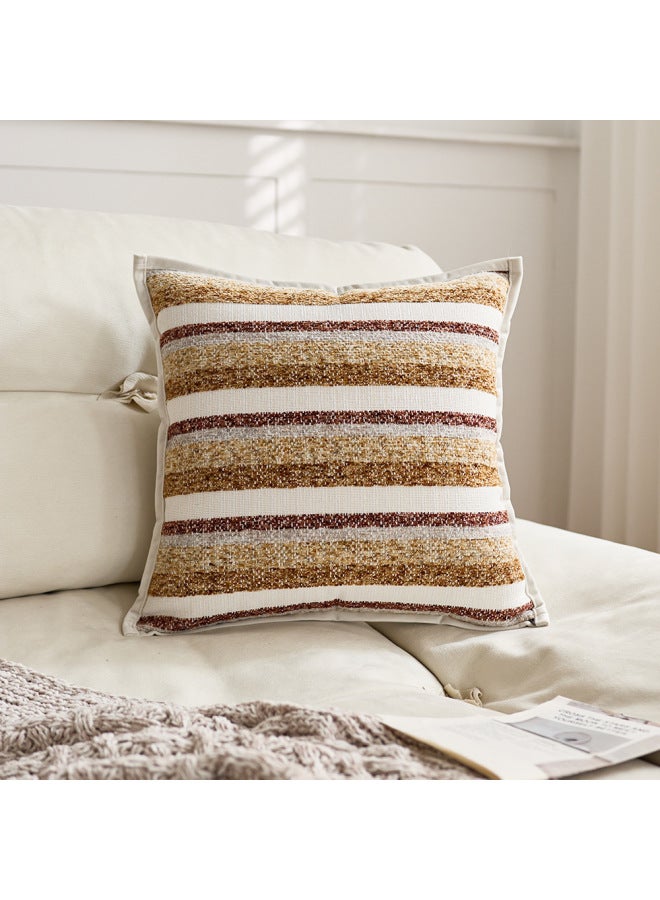 Three-dimensional Striped Jacquard Pillow Light Luxury High-end Soft Bag Cushion Villa Exhibition Hall Decoration Pillow Sofa Pillow Case