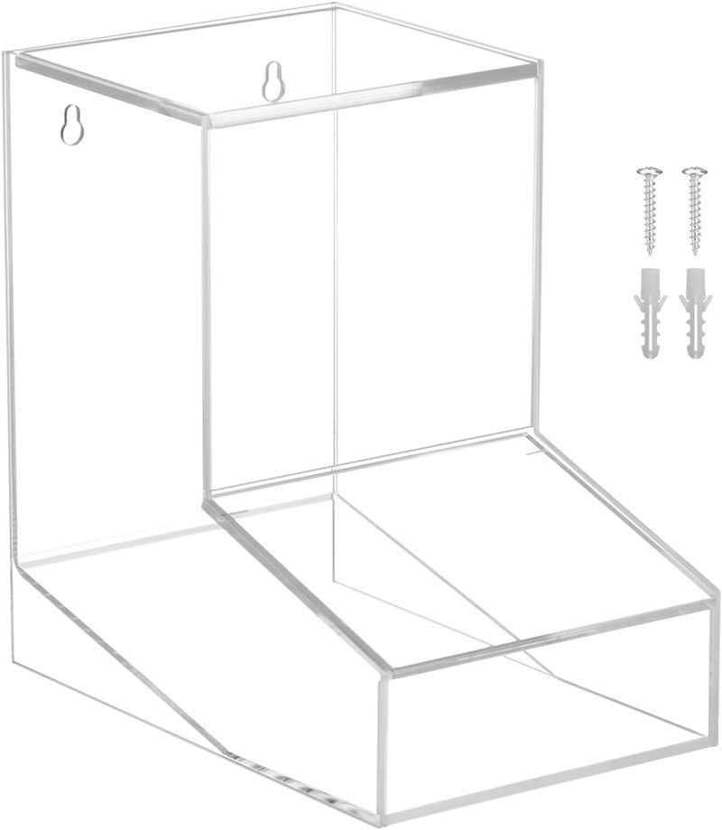 TPGP QWORK Acrylic Laundry Pods Container - Clear Candy Dispenser with Dual Lid, Holds 80 Pods - Image 1