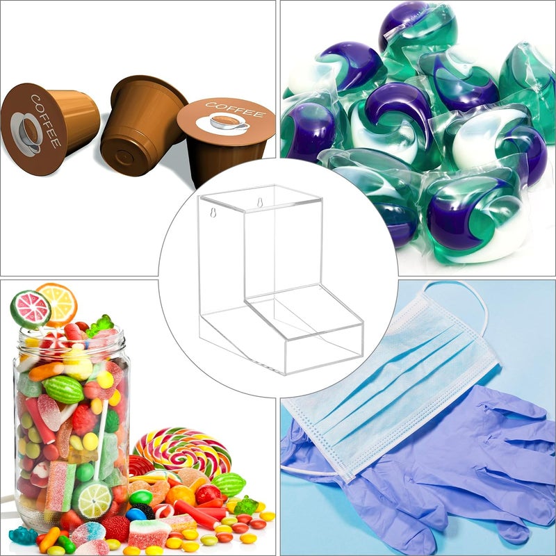 TPGP QWORK Acrylic Laundry Pods Container - Clear Candy Dispenser with Dual Lid, Holds 80 Pods - Image 5