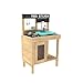 TP Toys Mud Play Kitchen For Kids Indoor Outdoor Toddler Toys Wooden Kitchen Playset w Accessories Sink with Faucet Durable Weatherproof Chalkboard Wood Burner Stencils Easy Assembly Age 3 - Image 3
