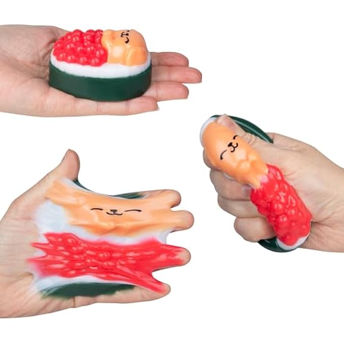 ORB Tabalicious Snackies TABA Squishy Dog Sushi Roll Toy - Cute, Sticky TABA Squishy Food Themed Animal Stress Ball Squishies - Fun, Soft Kawaii Sensory Fidget Toys and Gifts for Kids and Adults - Image 2