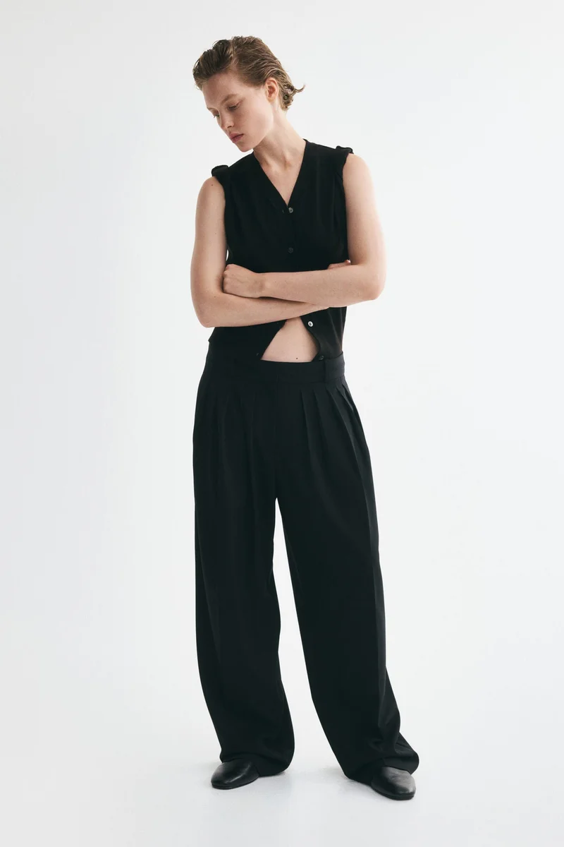 H&M Wide pleated trousers