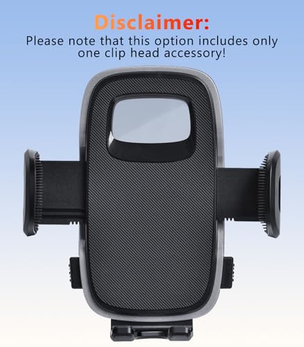 DICMKY Universal 17mm Ball Mount Phone Holder Clamp for Car Mount Replace [Dual Head Screen Phone Holder Clip Head Accessory] - Image 2