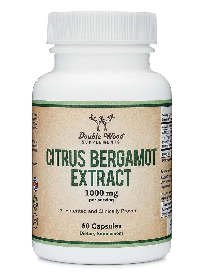 Double Wood Supplements - Citrus Bergamot Extract 60 X 500 Mg Capsules - Image 1