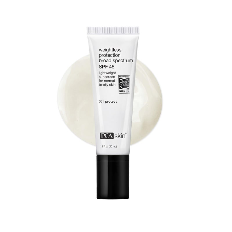 PCA SKIN Weightless Protection Broad Spectrum SPF 45 - Oil-Free Hydrating Face Sunscreen with 8.4% Zinc Oxide for Acne-Prone Skin & All Skin Types (1.7 fl oz) - Image 1