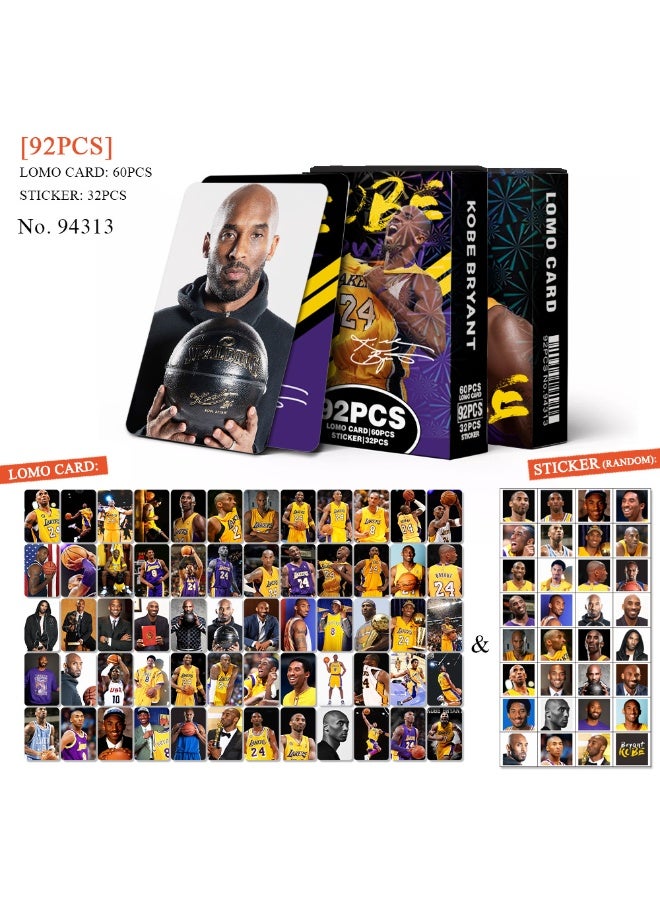 NIBEMINENT 92 Pcs Basketball Player Kobe Bryant Lomo Cards Card For Fans Collection Gifts - Image 1