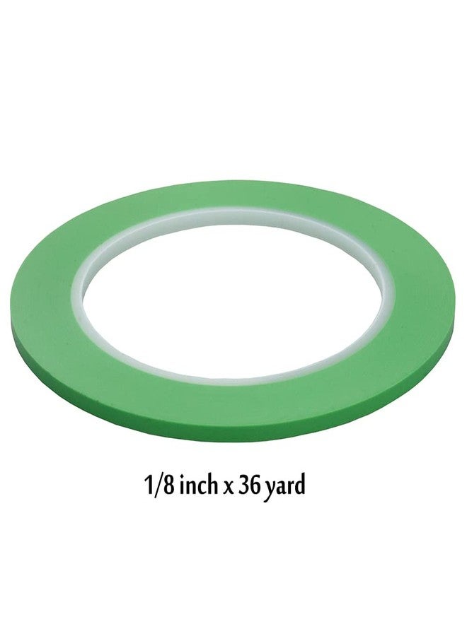 JINBING High-Temp Vinyl Fine Line Fineline Masking Tape Automotive Paint for Curves Green (1/8 inch x 5) - Image 2