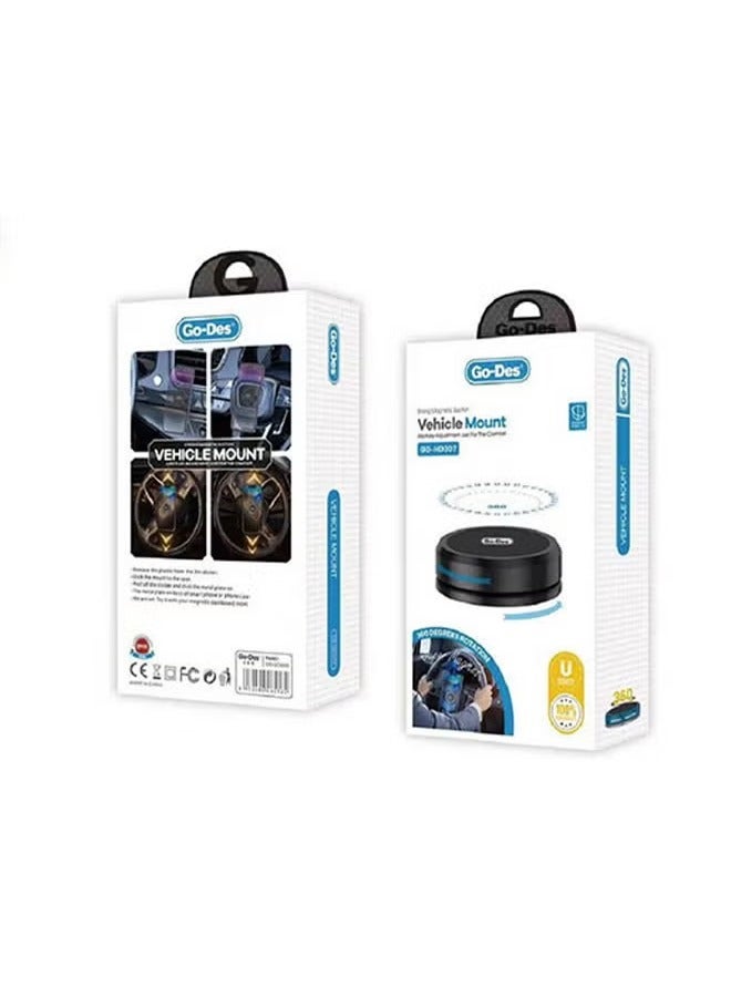 GO-DES Magnetic 360° Rotatable Steering Wheel Car Phone Holder(GD-HD307) - Image 2