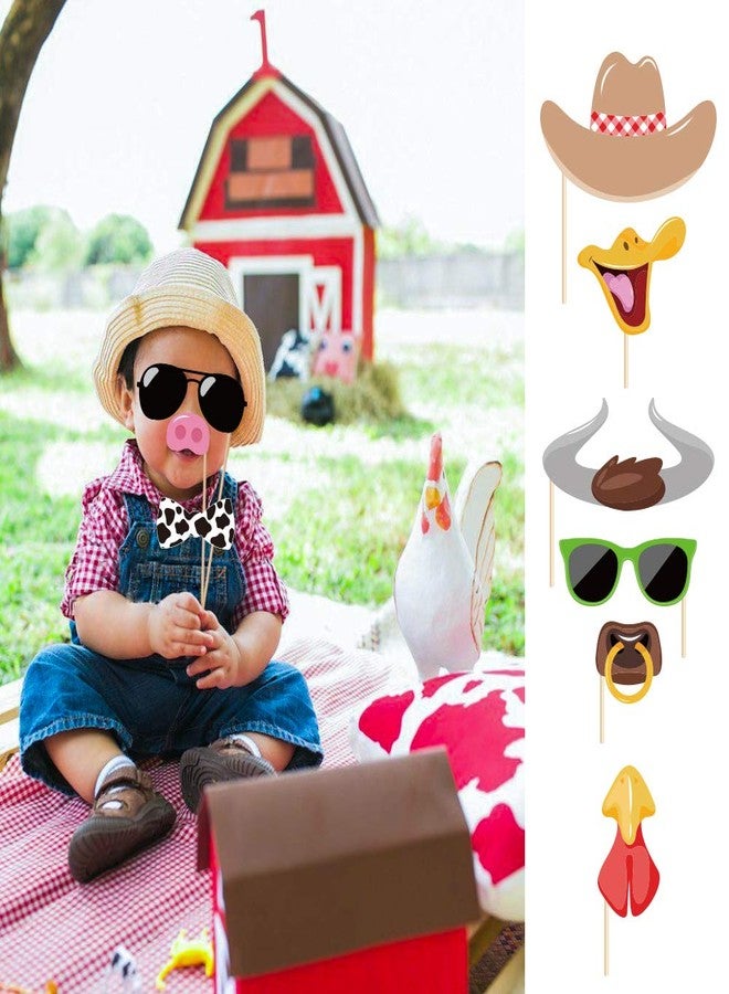 CC HOME Farm Animal Photo Booth Props,Farm Animal Wedding Bridal Shower Birthday Party Supplies Baby Shower Decorations 25CT - Image 4