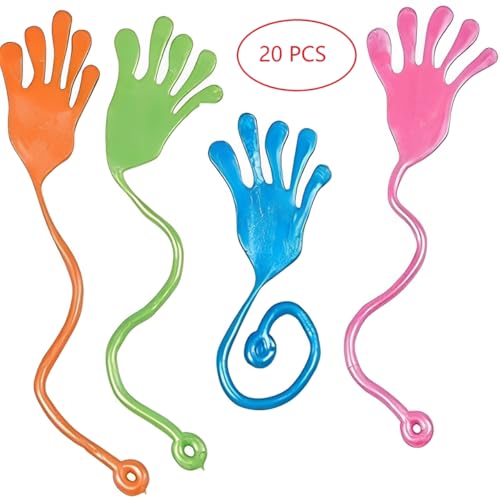 Tuko 100 PCS Sticky Hands Sticky Finger Kids Party Favor Sets Fun Toys Halloween Party Favors Wacky Fun Stretchy Sticky Hands Party Favors Birthday Parties Toys for Sensory Kids - Image 5