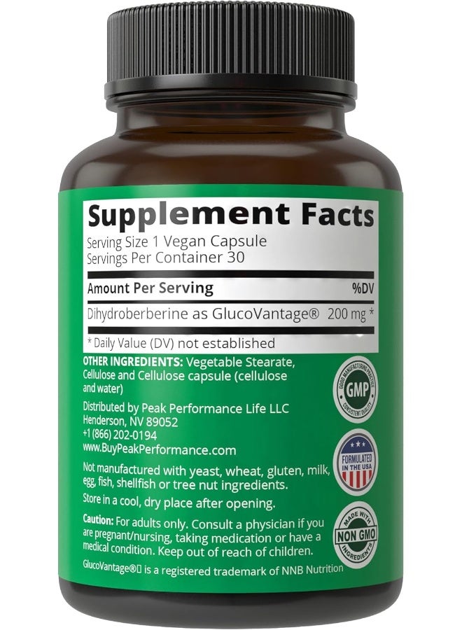 Peak Performance Super Berberine Supplement - Dihydroberberine Glucovantage® - Image 5