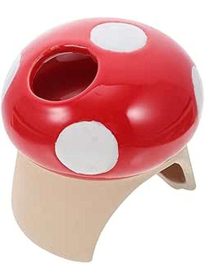 Red Mushroom Nest Hamster Bath Hideout Small Pet Cage Hut - Image 1