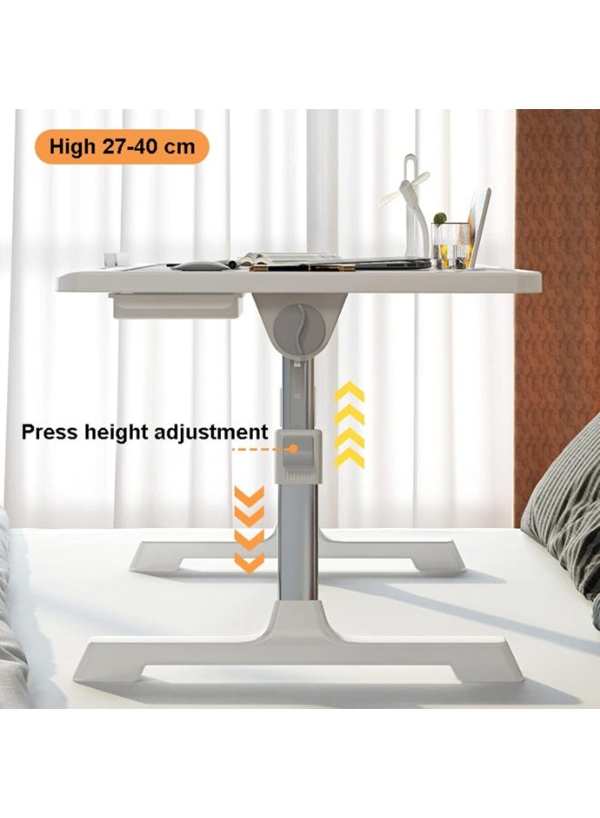 UBEdge Foldable Adjustable Laptop Bed Table Desk – Portable Laptop Stand with Height & Angle Adjustment, Storage Drawer, Breakfast Tray for Bed, Sofa & Study Use - Image 3