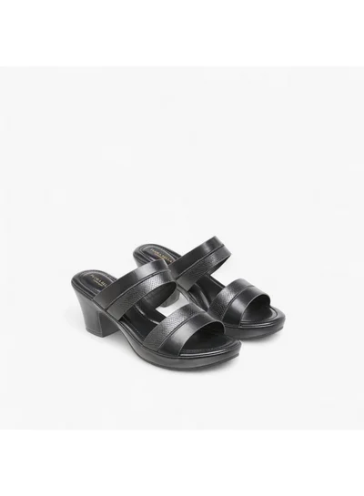 Flora Bella By Shoexpress Women Textured Slip-On Sandals with Block Heels