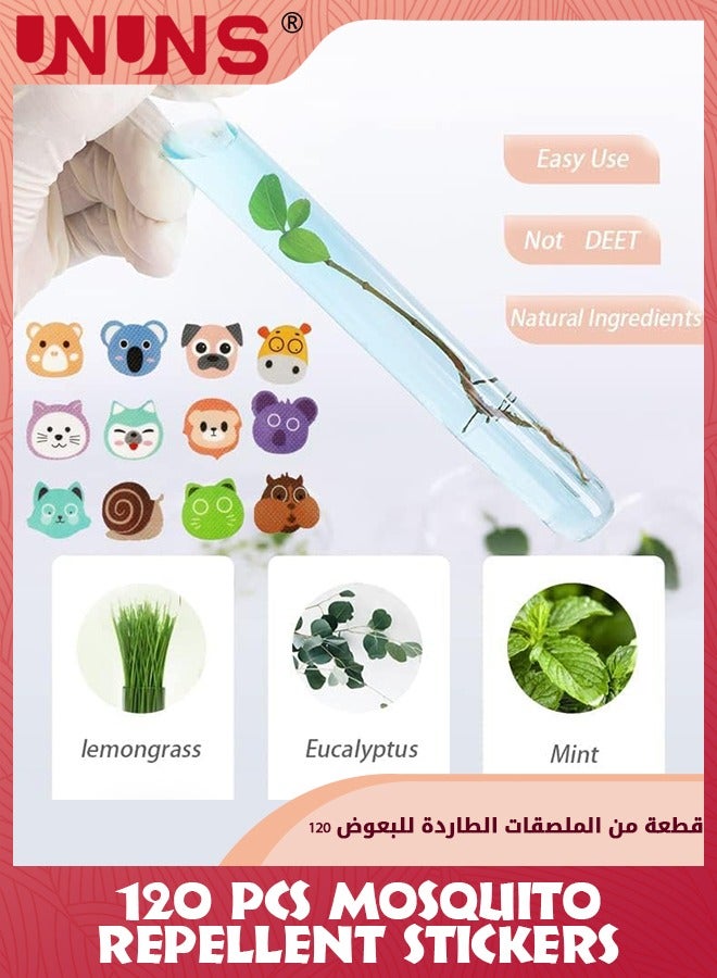 UNUNS Mosquito Repellent Stickers,120 Counts Mosquito Patch Sticker,Natural Plant Based Ingredients,Anti Mosquito Patch For Kids Adult Outdoor Indoor Camping Hiking Travel,Up To 24 Hour Of Protection - Image 5