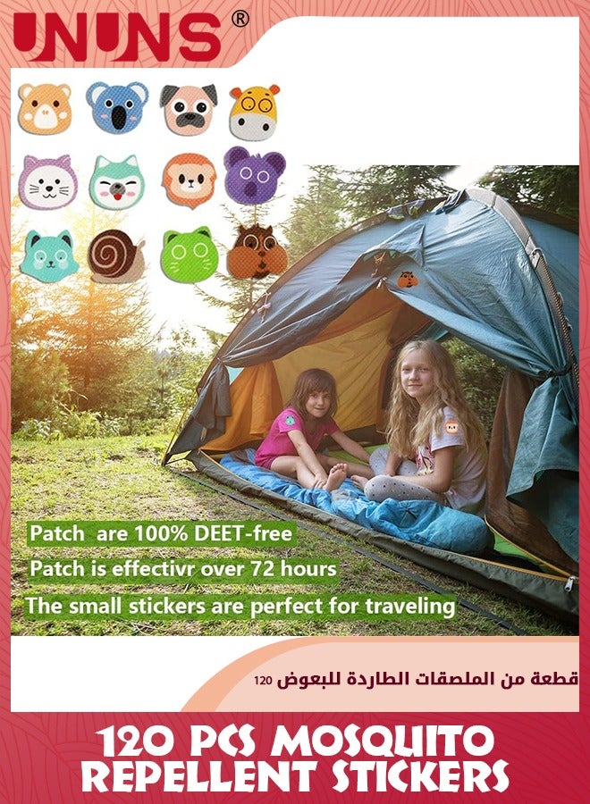 UNUNS Mosquito Repellent Stickers,120 Counts Mosquito Patch Sticker,Natural Plant Based Ingredients,Anti Mosquito Patch For Kids Adult Outdoor Indoor Camping Hiking Travel,Up To 24 Hour Of Protection - Image 3