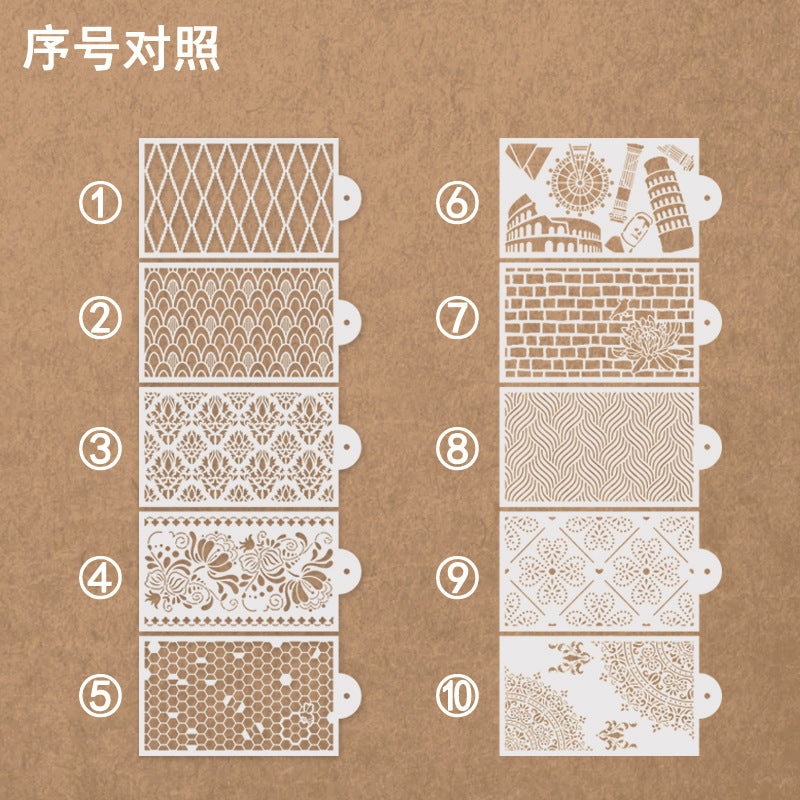Single Piece 21*39Cm European Pattern Mandala Totem Building Diy Cake Edge Cream Printing Mold - Image 3