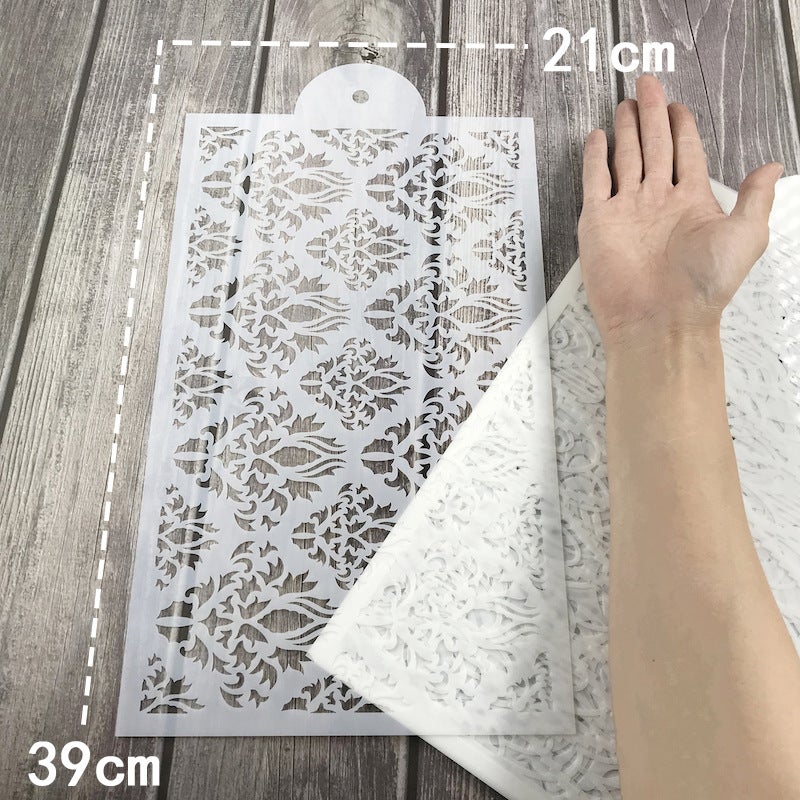 Single Piece 21*39Cm European Pattern Mandala Totem Building Diy Cake Edge Cream Printing Mold - Image 4