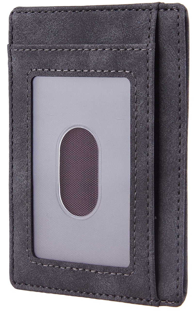Travelambo Slim Wallet Front Pocket Minimalist Leather RFID Blocking Medium Size - Image 3