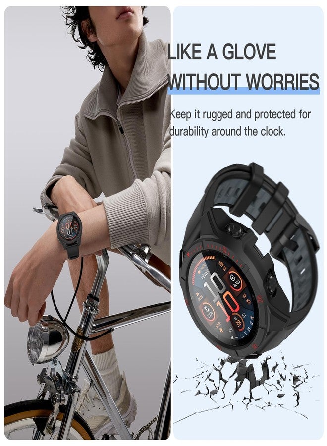 OVERSTEP Case Cover for Garmin Fenix 8 51mm Solar – Waterproof, Anti-Scratch TPU Bumper with Built-in HD Tempered Glass Screen Protector, Smart Watch Accessories - Image 3