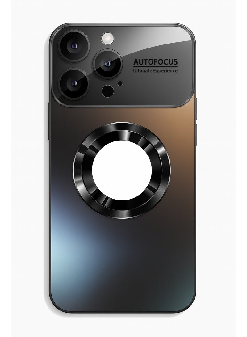 ألترون جراب ALTRONE الجديد لهاتف iPhone 16 Pro Max، غطاء فاخر بتصميم حلقة معدنية بأسلوب مستقبلي، اتصال مغناطيسي، واقي عدسة كاميرا كبير، غطاء نحيف مقاوم للصدمات والخدوش (أسود) - Image 1