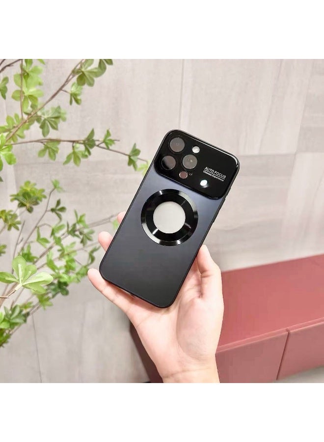 ألترون جراب ALTRONE الجديد لهاتف iPhone 16 Pro Max، غطاء فاخر بتصميم حلقة معدنية بأسلوب مستقبلي، اتصال مغناطيسي، واقي عدسة كاميرا كبير، غطاء نحيف مقاوم للصدمات والخدوش (أسود) - Image 3