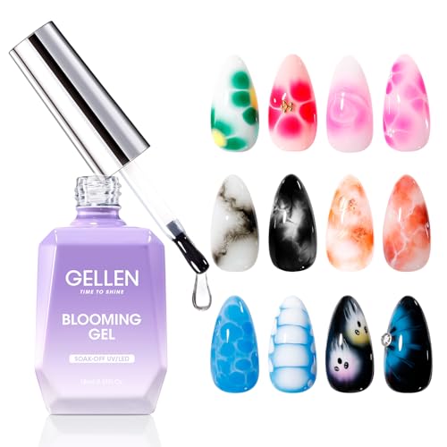 GELLEN Blooming Gel for Nails 18ml Clear Blooming Gel Nail Polish for Nail Art Easy to Design Marble Watercolor Gradient For Nails Cure with U V Led Lamp Nontoxic Long Wear FadeResistant - Image 1