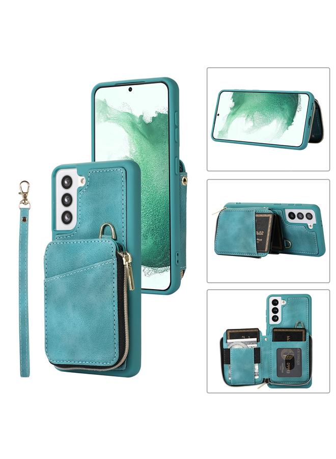 اس-توب جراب لهاتف Samsung Galaxy S22+ 5G مع حقيبة بطاقات بسحاب وغطاء خلفي للهاتف - Image 1