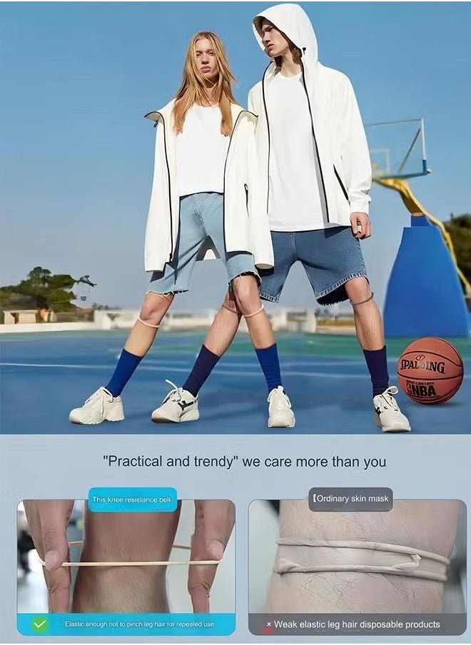 Beauenty - Patella Knee Pads, Thin Patella Strap Basketball Knee Strap, Strap Rubber Band Knee Brace,Elastic Fixed Protective Strap for Working Out Basketball Running(2PCS Gray) - Image 1