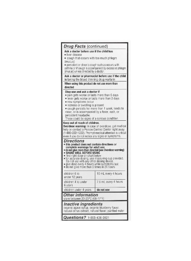 Genexa Genexa, Kids' Multi-Symptom Cold & Flu, Ages 4+, Organic Blueberry, 4 fl oz (118 ml)  - Image 3