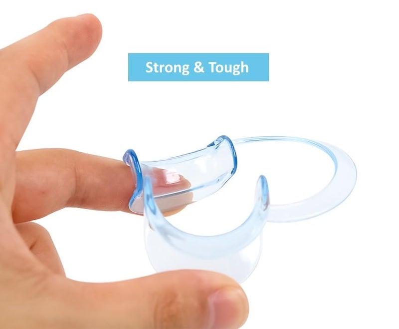 Impressive Smile Dental Cheek Retractor Mouth Opener for Teeth Whitening Clear Blue C-Shape (Size S, M, L Pack of 3) - Image 2