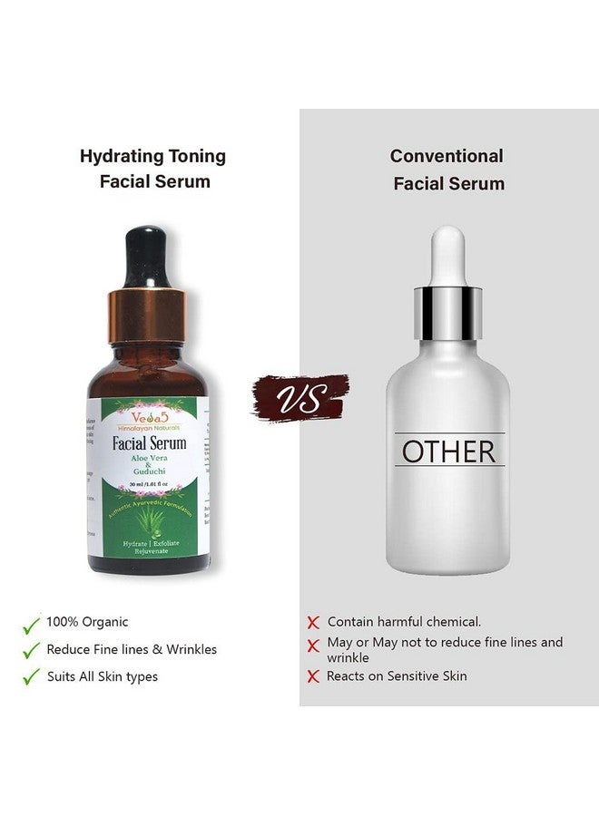 VEDA5 Aloe Vera And Guduchi Facial Serum | Moisturising, Hydrating & Retexturising Facial Serum - For Acne Treatment, 30Ml - Himalayan Naturals - Image 5