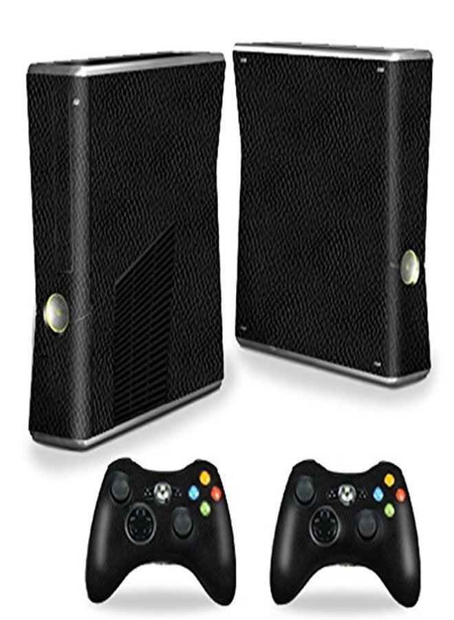 MIGHTY SKINS MightySkins Skin Compatible with X-Box 360 Xbox 360 S Console - Black Leather | Protective, Durable, and Unique Vinyl Decal wrap Cover | Easy to Apply, Remove, and Change Styles | Made in The USA - Image 1