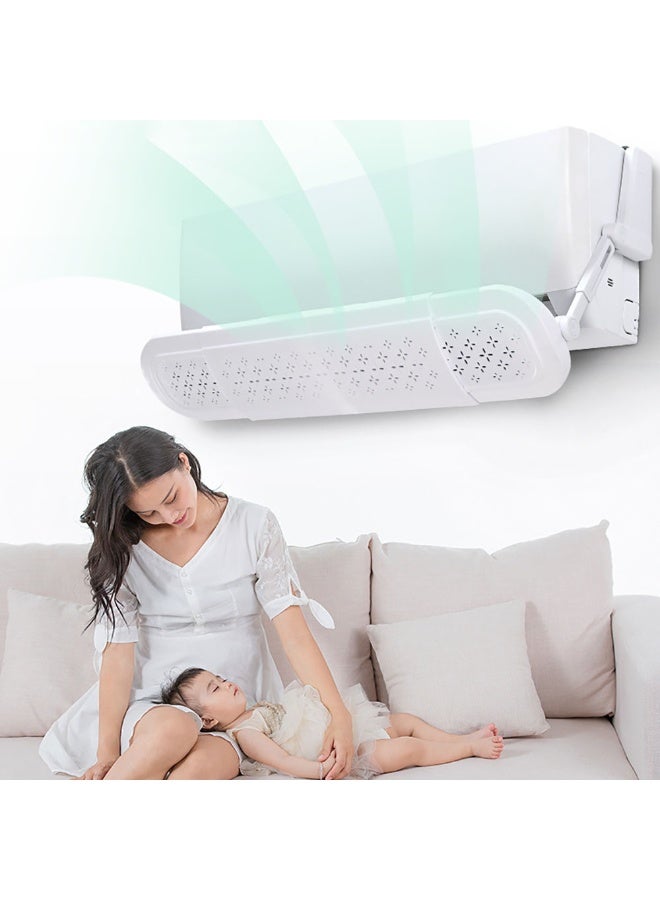 عاكس هواء مكيف الهواء، عاكس هواء مكيف الهواء، عاكس هواء بزاوية وحجم قابل للتعديل، 76-106 سم عاكس تدفق الهواء لمكتب المنزل غرفة المعيشة غرفة النوم (MKS-159) - Image 1