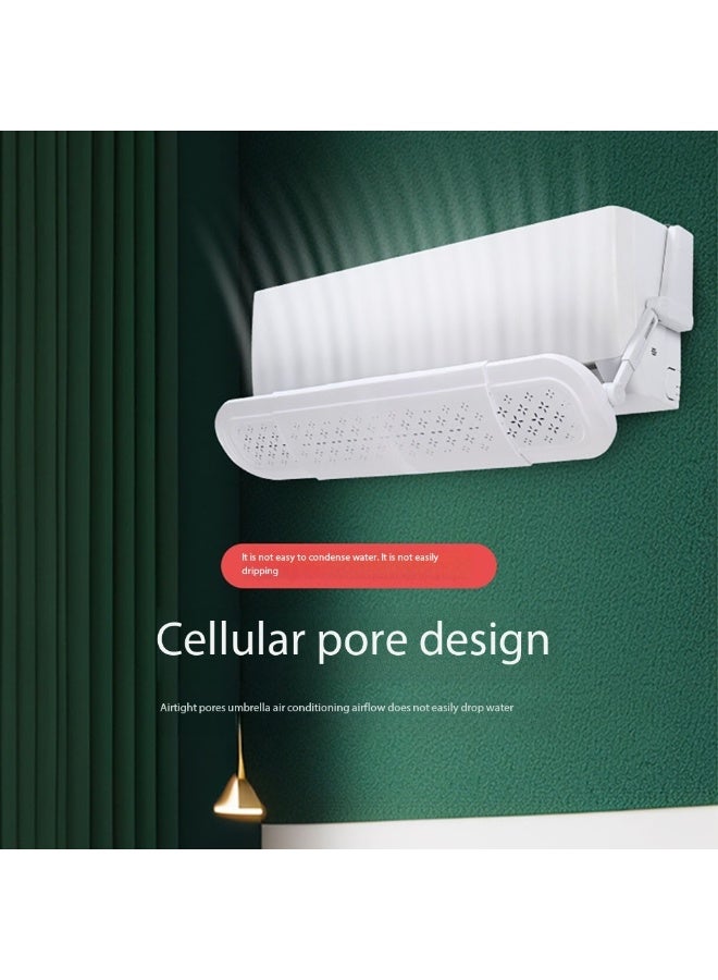 عاكس هواء مكيف الهواء، عاكس هواء مكيف الهواء، عاكس هواء بزاوية وحجم قابل للتعديل، 76-106 سم عاكس تدفق الهواء لمكتب المنزل غرفة المعيشة غرفة النوم (MKS-159) - Image 3