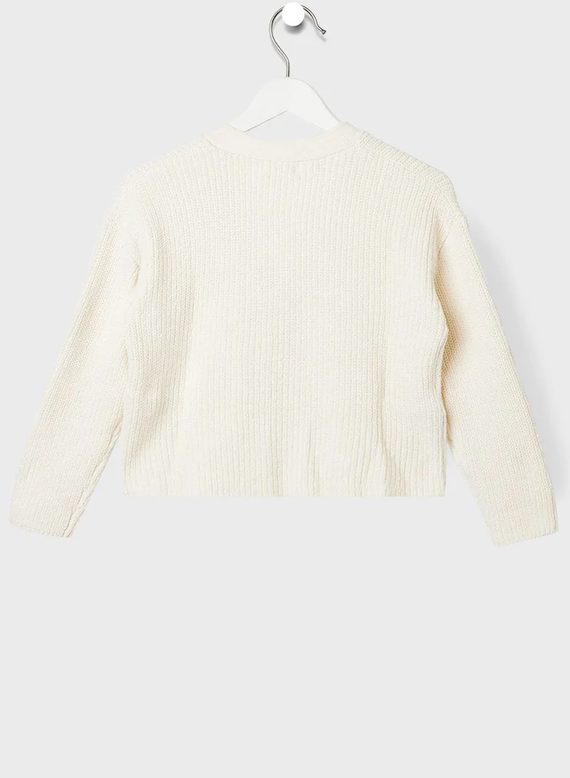 MANGO Kids Button Knit Cardigan
