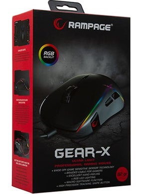 Rampage SMX-R115 GEAR-X 6400dpi RGB 9-Button Macro Gaming Mouse  - Image 5