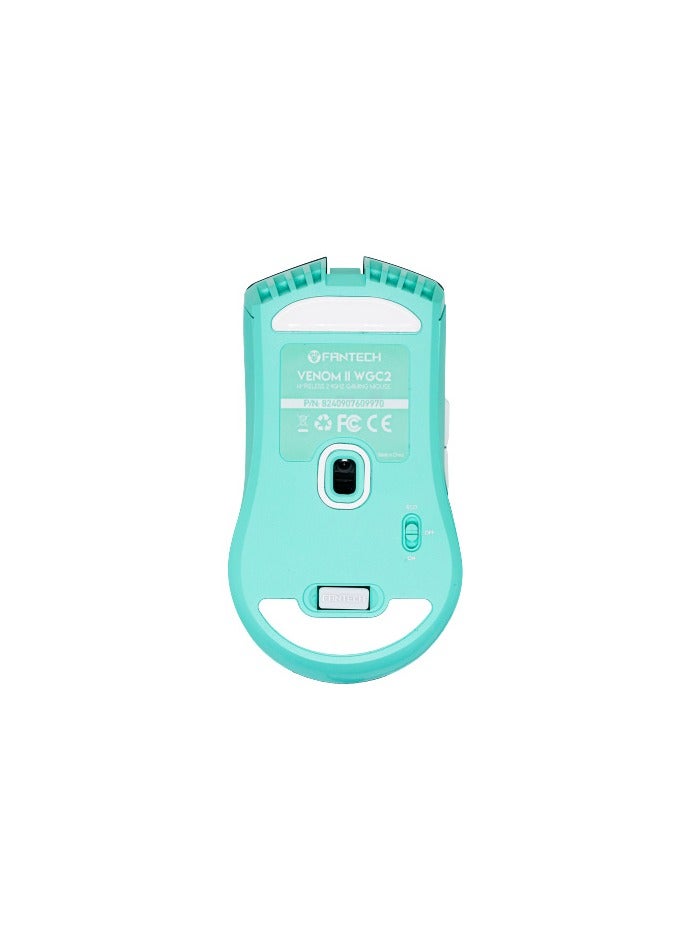 فانتيك ماوس ألعاب Venom WGC2 أزرق لاسلكي 2.4 جيجا هرتز قابل للتعديل 800-2400 نقطة لكل بوصة - Image 4