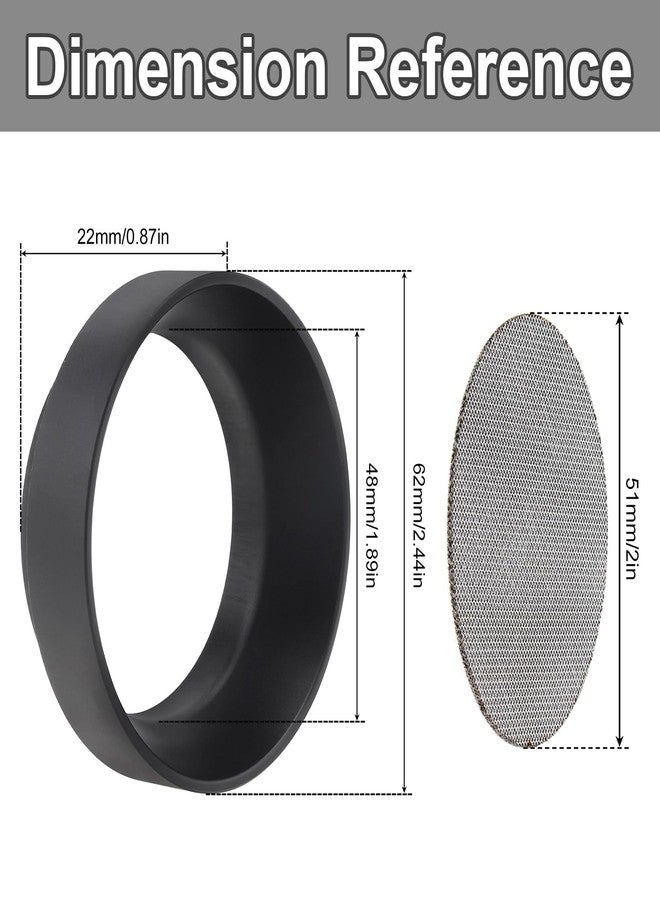 TQEONKL 51mm Espresso Dosing Funnel and Stainless Steel Puck Screen, Magnetic Espresso Accessories Coffee Dosing Ring, Reusable Espresso Puck Screen Fits 51mm Portafilter Funnel, Reusable Strainers Tools - Image 5