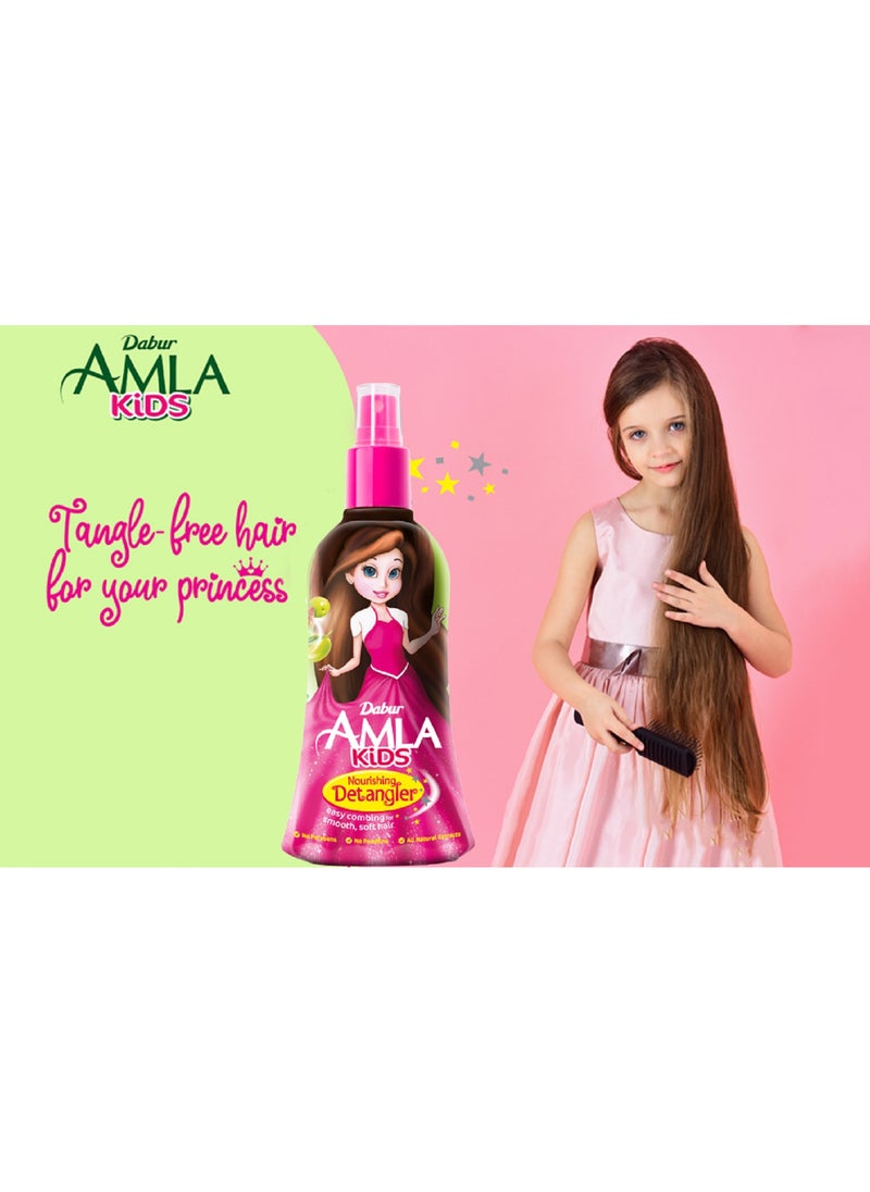 Dabur Two Bottles Kids Oil Nourishing Detangler Sprays For Easy Combing, Smooth And Soft Hair 200 ml  - Image 2