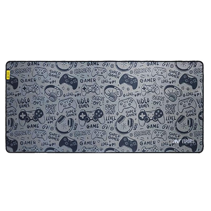 Ant Esports Gamerz Paradise Theme Extended Mouse Pad – 900x400mm Large Waterproof Desk Mat, Non-Slip Rubber Base, Keyboard & Mouse Mat for Gaming Setup, Office & Home – Grey Multicolor Design - Image 4