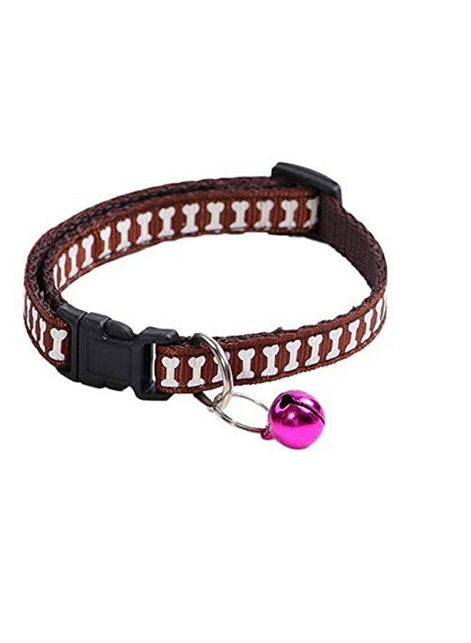 طوق قطط لطيف مطبوع عليه عظمة على شكل كلب أو جرو أو قطة أو قطة صغيرة قلادة قابلة للتعديل مع جرس، إكسسوارات قطط طوق قطط قطعة واحدة أزرق - Image 5